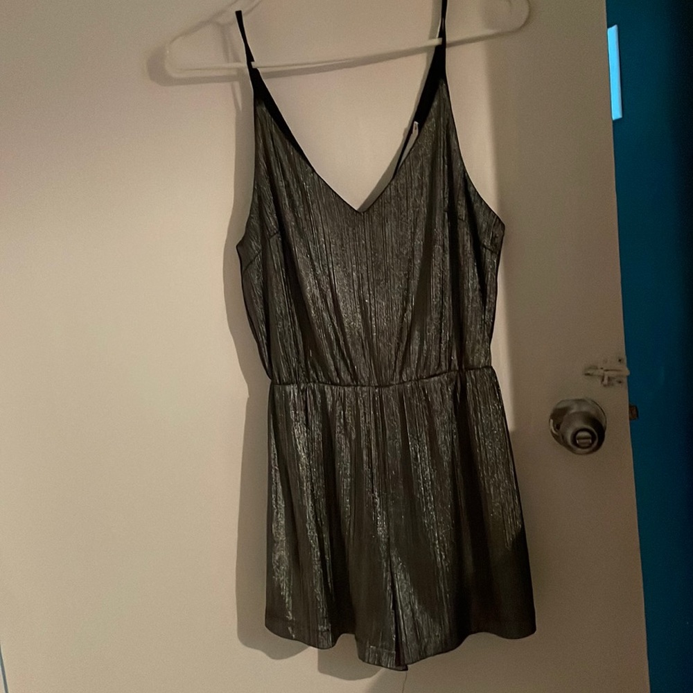Glitter silver romper